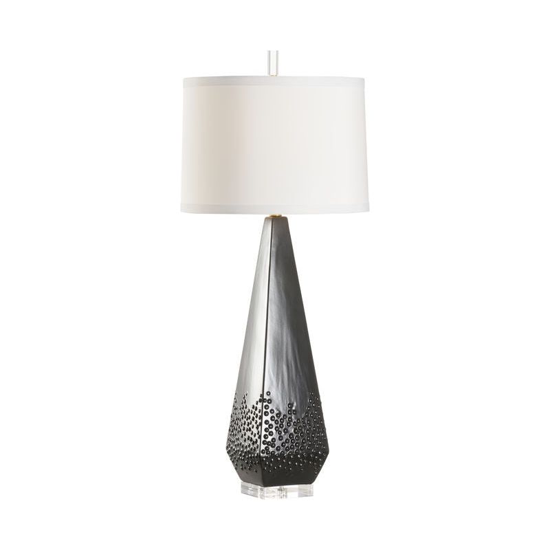 Seed White Glossy Finish With Acrylic Base Table Lamp