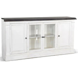 124" Entertainment Wall Unit TV Stand Media Console White Entertainment Wall Unit LOOMLAN By Sunny D