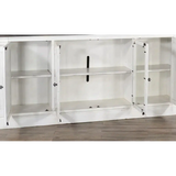 124" Entertainment Wall Unit TV Stand Media Console White Entertainment Wall Unit LOOMLAN By Sunny D