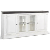 124" Entertainment Wall Unit TV Stand White