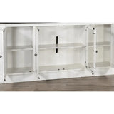 124" Entertainment Wall Unit TV Stand White