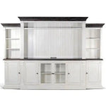 124" Entertainment Wall Unit TV Stand White