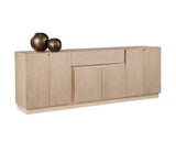 Arezza Sideboard Solid Oak Wood With Adjustable Shelving