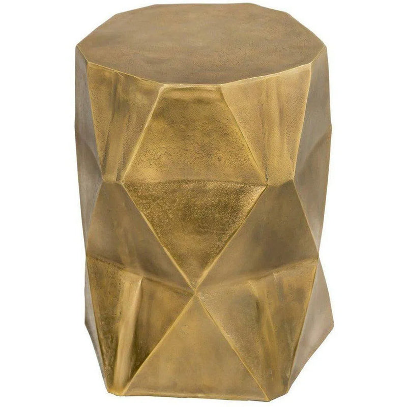 13 Inch Accent Table Antique Brass Yellow Contemporary Side Tables LOOMLAN By Moe's Home