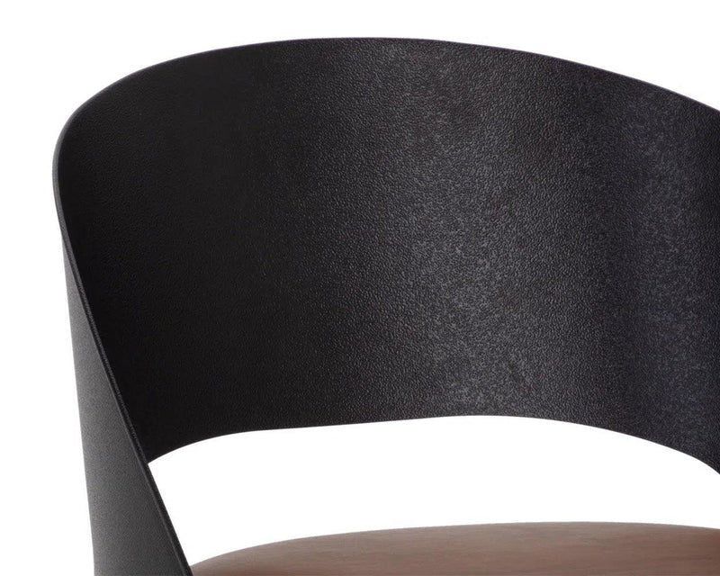 Dezirae Leather Upholstered Counter Stool