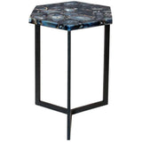 14 Inch Agate Accent Table Silver Contemporary Side Tables LOOMLAN By Moe's Home