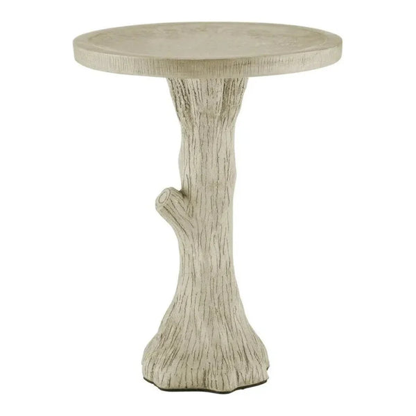 14 in. Faux Bois Concrete & Iron Grey Bird Bath - LOOMLAN - Currey & Co - Statues & Sculptures