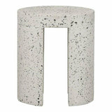 15 Inch Outdoor Stool White Contemporary