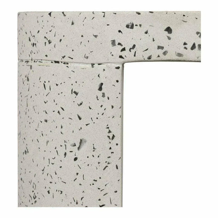 15 Inch Outdoor Stool White Contemporary-Garden Stools-Moe's Home-LOOMLAN