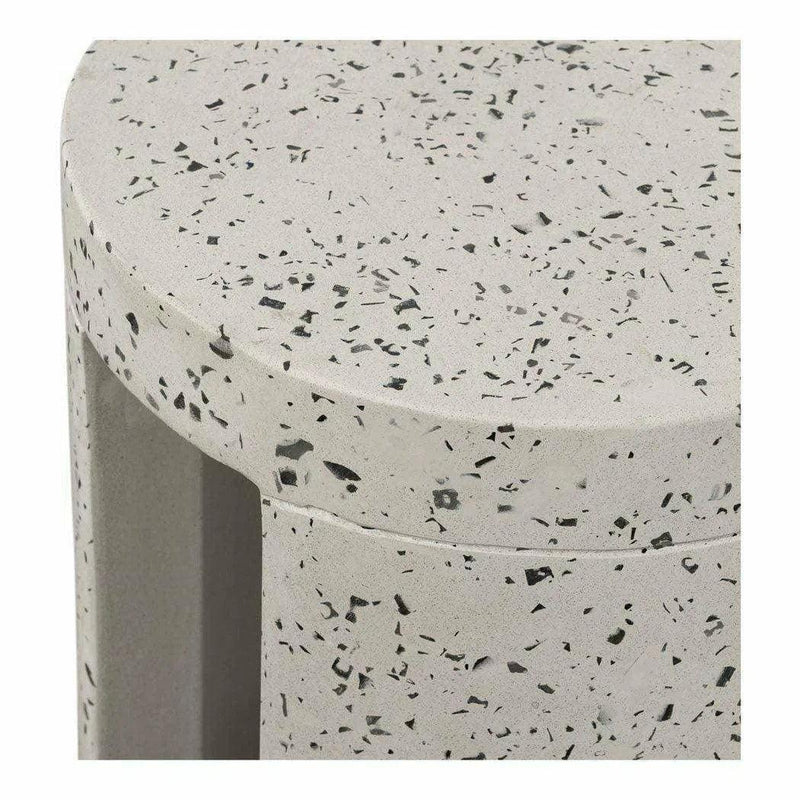 15 Inch Outdoor Stool White Contemporary