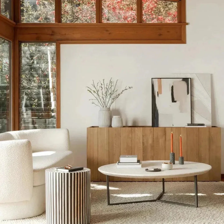 15 Inch Side Table Black Art Deco - LOOMLAN - Moe's Home - Side Tables