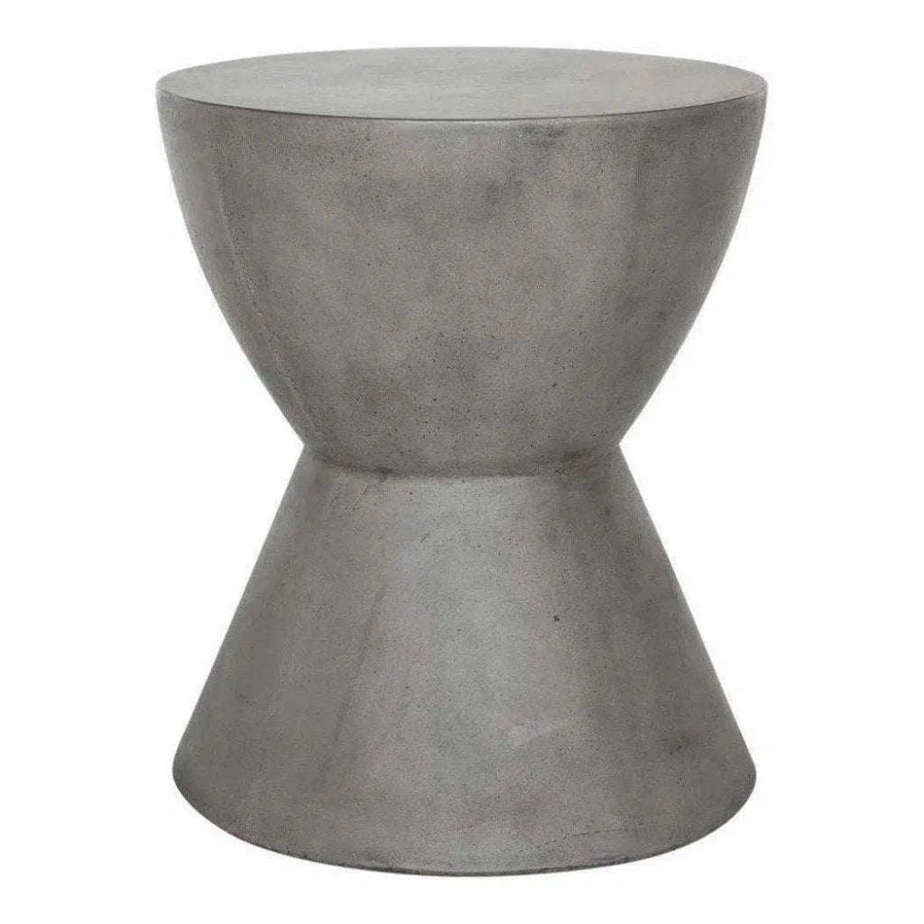 15 Inch Outdoor Stool Grey Contemporary - LOOMLAN - Moe's Home - Garden Stools