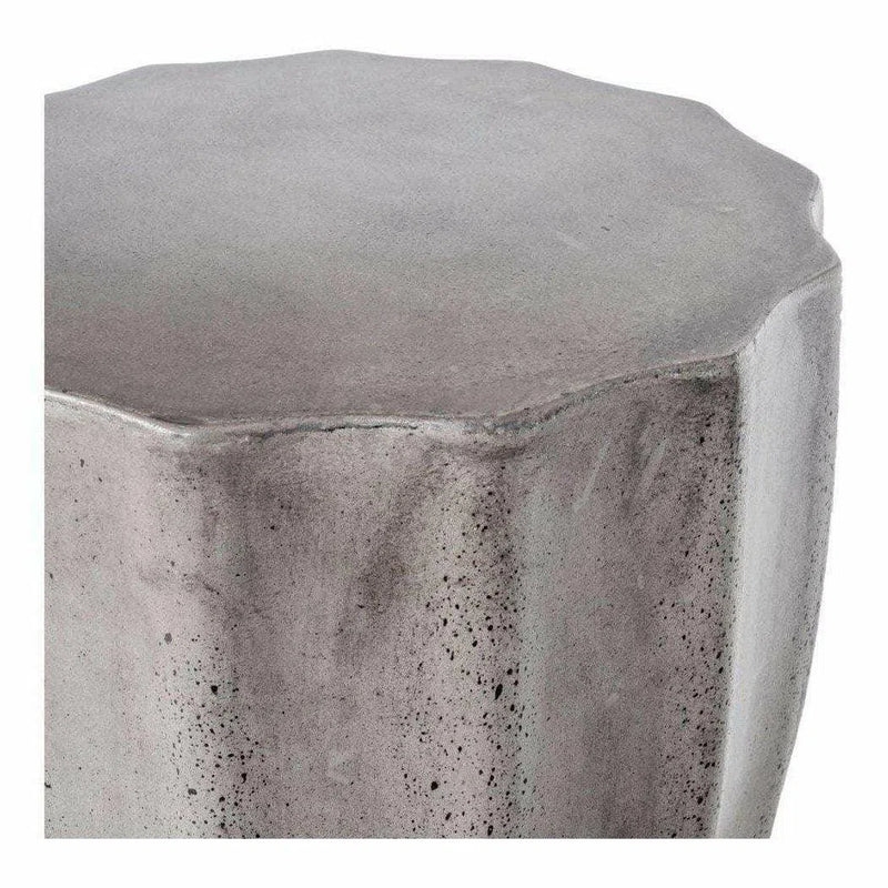 15.5 Inch Outdoor Stool Grey Contemporary Outdoor Accessories LOOMLAN By Moe's Home