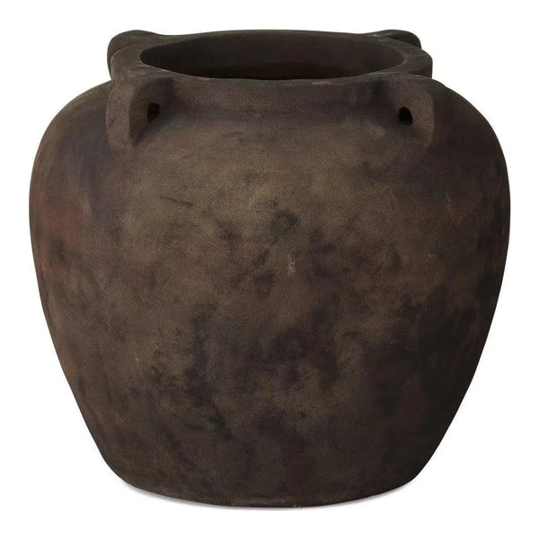 15.75 in. Ophelia Terracotta Chocolate Brown Planter-Planters-Currey & Co-LOOMLAN