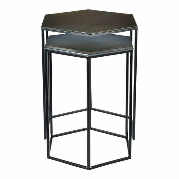 16 Inch Accent Tables Set Of 2 Black Contemporary Side Tables LOOMLAN By Moe's Home