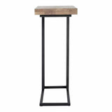 16 Inch C Shape Side Table Natural Scandinavian Side Tables LOOMLAN By Moe's Home