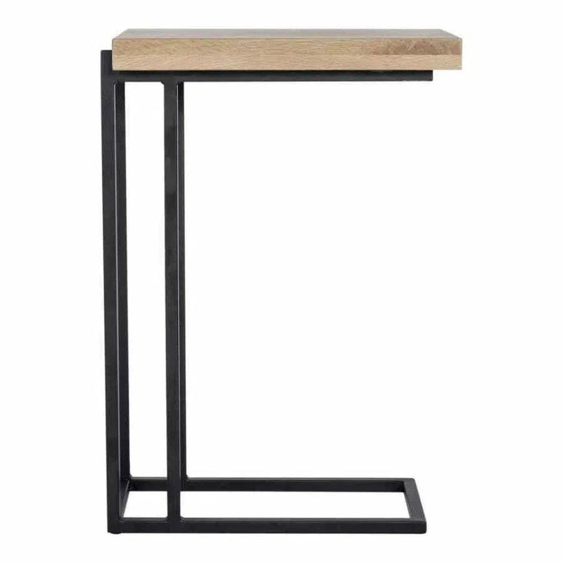 16 Inch C Shape Side Table Natural