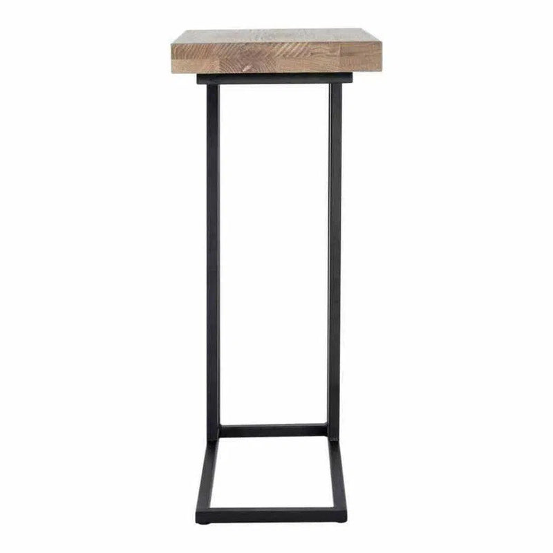 16 Inch C Shape Side Table Natural