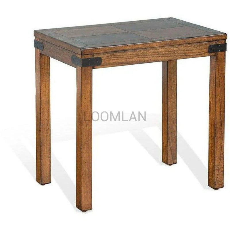 16" Narrow Purposefully Wood End Table 1 Drawer Storage Shelf Side Tables LOOMLAN By Sunny D