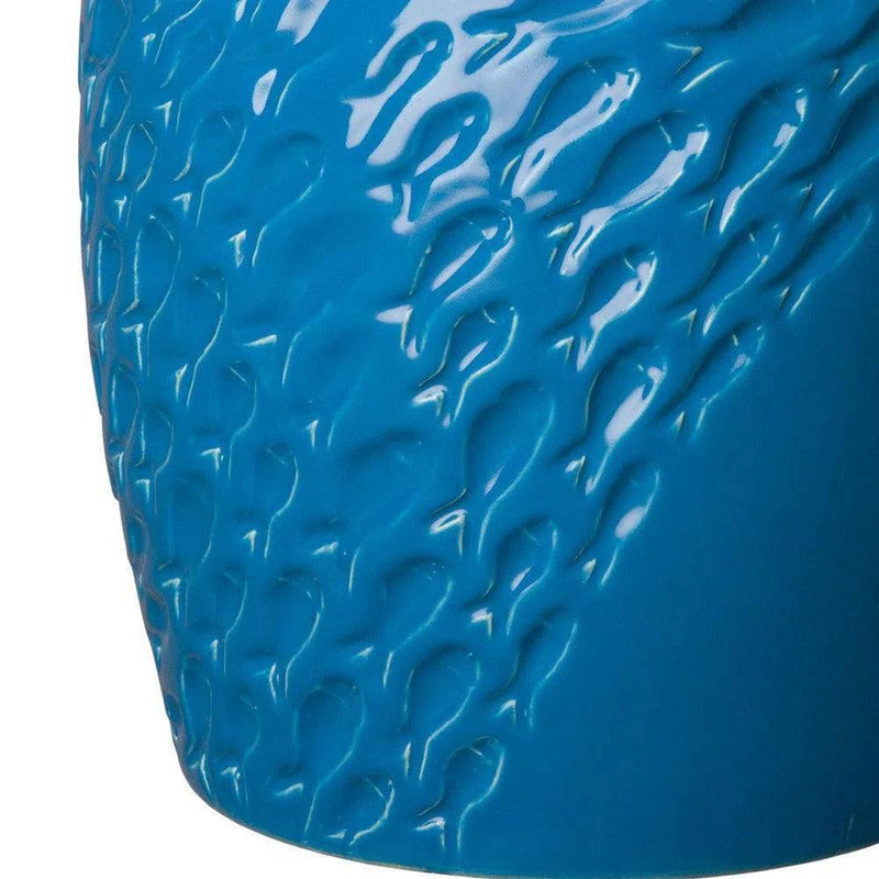 17 in. Fish Ceramic Outdoor Garden Stool