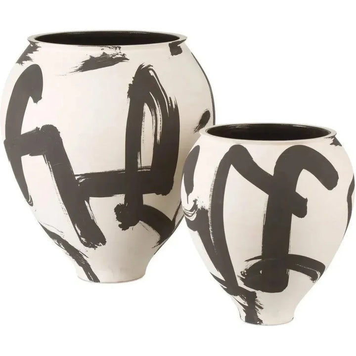 17 in. Kenzo Porcelain White Vase - LOOMLAN - Currey & Co - Vases & Jars
