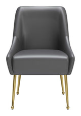 Maxine Gray & Gold Armless Dining Chair