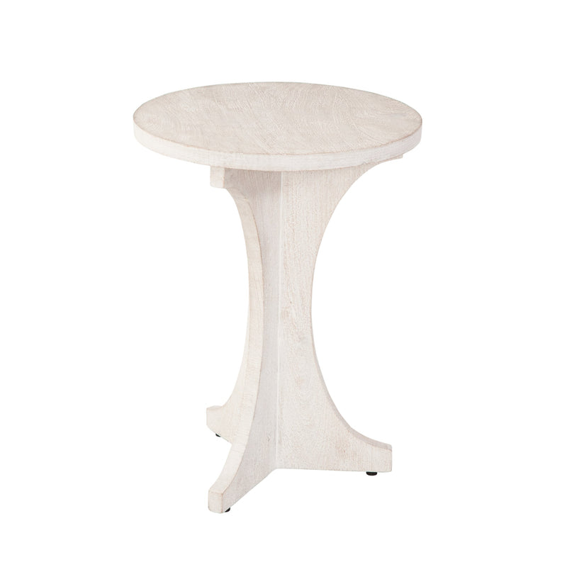 Tait Wood White Round Accent Table