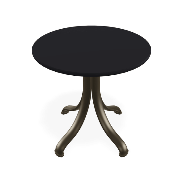 18" Round Marine Grade Polymer Top End Table-Outdoor Side Tables-Telescope-LOOMLAN