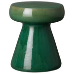 18 in. Mushroom Ceramic Outdoor Garden Stool - LOOMLAN - Emissary - Garden Stools