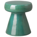 18 in. Mushroom Ceramic Outdoor Garden Stool - LOOMLAN - Emissary - Garden Stools