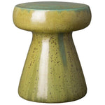 18 in. Mushroom Ceramic Outdoor Garden Stool - LOOMLAN - Emissary - Garden Stools