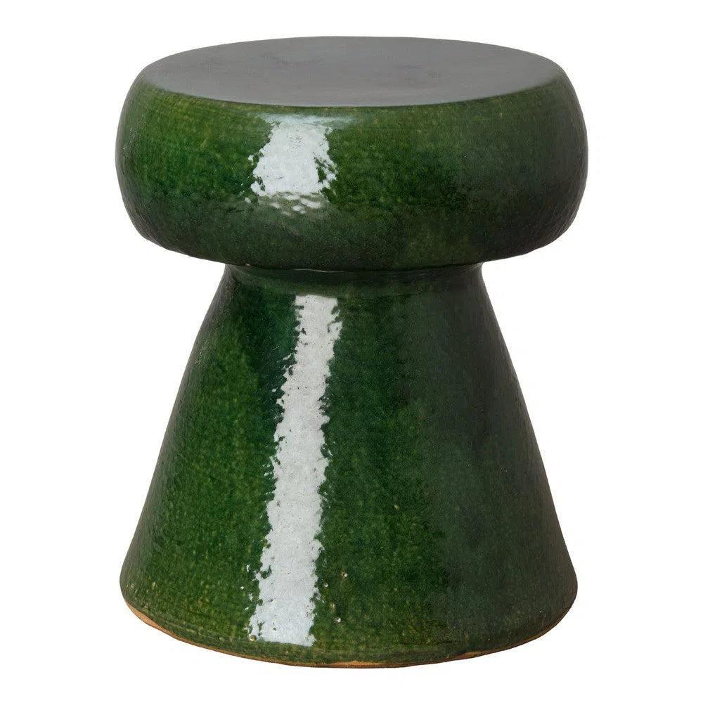 18 in. Portobello Ceramic Outdoor Garden Stool Outdoor - LOOMLAN - Emissary - Garden Stools