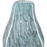 18 in, Tyne Blue Glass Vase - LOOMLAN - Currey & Co - Vases & Jars