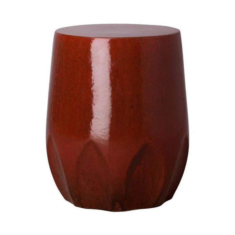 18 in. Calyx Ceramic Outdoor Garden Stool