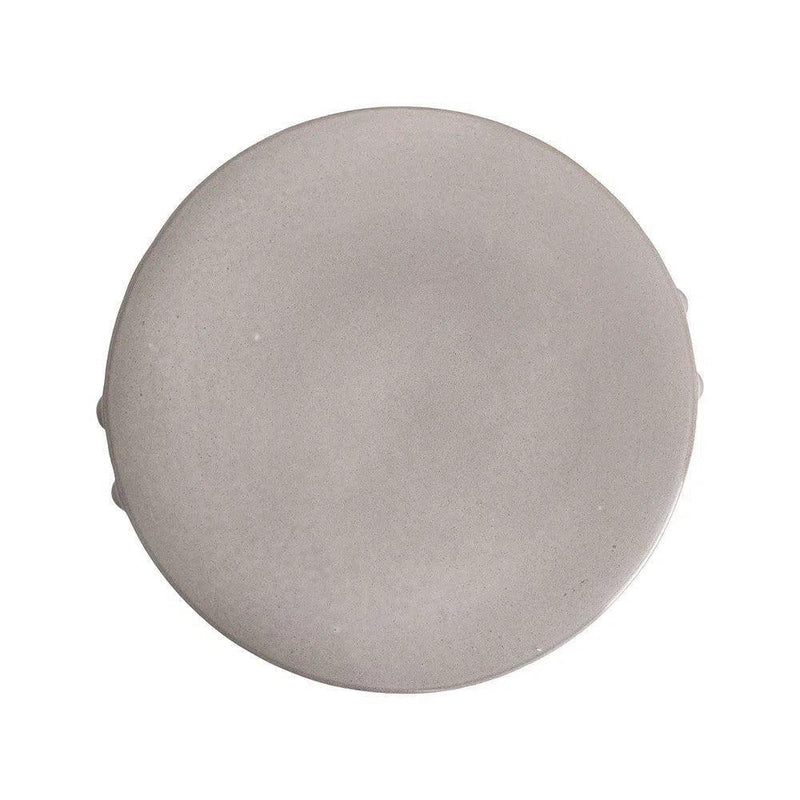 18 in. Dolly Tub Gray Ceramic Outdoor Garden Stool