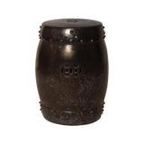 18 in. Drum Ceramic Outdoor Garden Stool