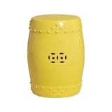 18 in. Drum Ceramic Outdoor Garden Stool