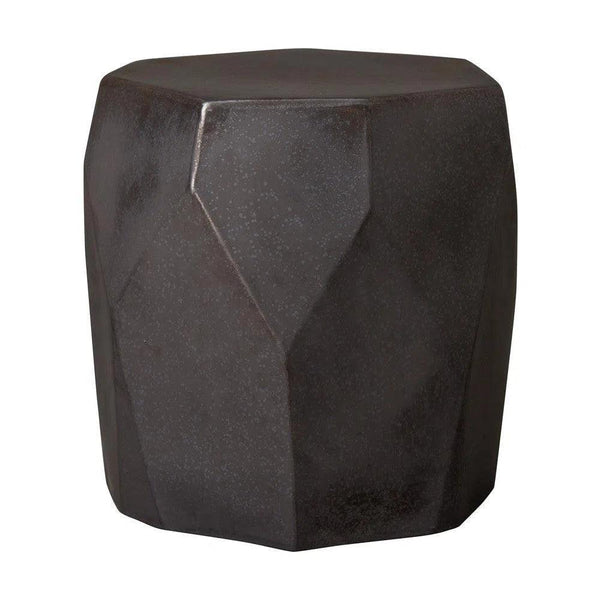 18 in. Facet Ceramic Garden Stool