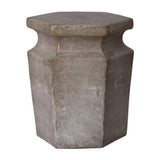 18 in. Hex Ceramic Outdoor Garden Stool