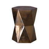 18 in. Matrix Hexagon Ceramic Outdoor Garden Stool