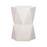 18 in. Matrix Hexagon Ceramic Outdoor Garden Stool