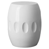 18 in. Orion Ceramic Outdoor Garden Stool Side Table-Outdoor Stools-Emissary-LOOMLAN