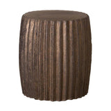 18 in. Pleated Ceramic Outdoor Garden Stool