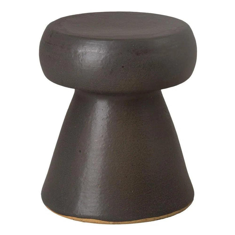 18 in. Portobello Ceramic Outdoor Garden Stool Outdoor