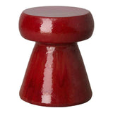 18 in. Portobello Ceramic Outdoor Garden Stool Outdoor