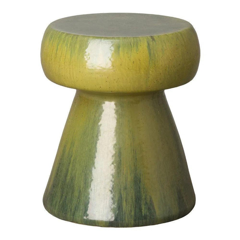 18 in. Portobello Ceramic Outdoor Garden Stool Outdoor