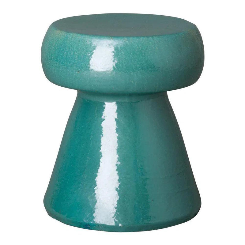 18 in. Portobello Ceramic Outdoor Garden Stool Outdoor