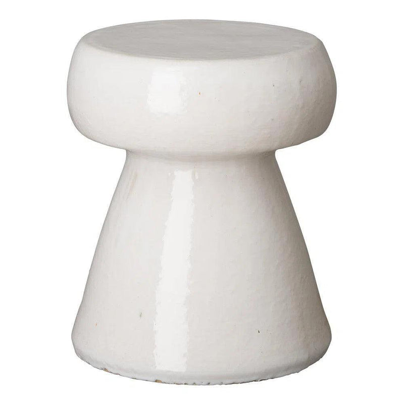 18 in. Portobello Ceramic Outdoor Garden Stool Outdoor