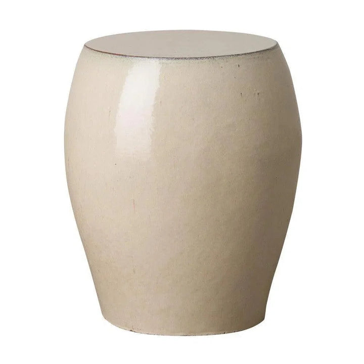 18 in. Seiji Ceramic Garden Stool-Garden Stools-Emissary-Cream-LOOMLAN