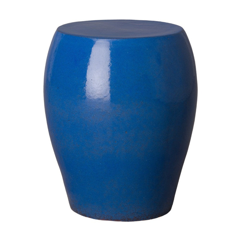 18 in. Seiji Ceramic Garden Stool Side Table-Outdoor Stools-Emissary-Blue-LOOMLAN